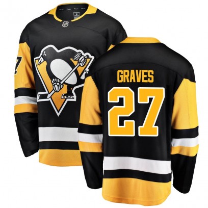 Youth Breakaway Pittsburgh Penguins Ryan Graves Fanatics Branded Home Jersey - Black