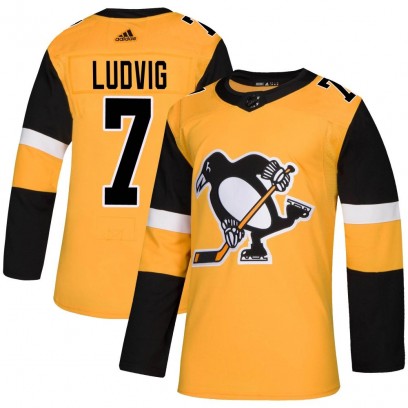 Youth Authentic Pittsburgh Penguins John Ludvig Adidas Alternate Jersey - Gold