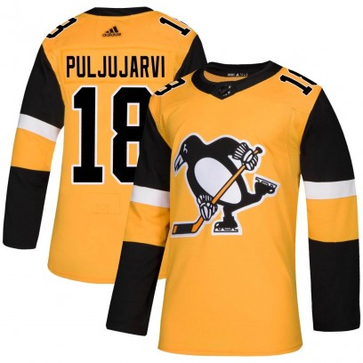 Youth Authentic Pittsburgh Penguins Jesse Puljujarvi Adidas Alternate Jersey - Gold