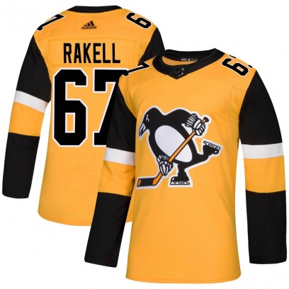 Youth Authentic Pittsburgh Penguins Rickard Rakell Adidas Alternate Jersey - Gold
