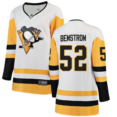 Women's Breakaway Pittsburgh Penguins Emil Bemstrom Fanatics Branded Away Jersey - White