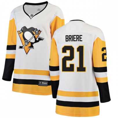 Women's Breakaway Pittsburgh Penguins Michel Briere Fanatics Branded Away Jersey - White