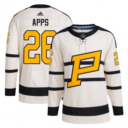 Men's Authentic Pittsburgh Penguins Syl Apps Adidas 2023 Winter Classic Jersey - Cream