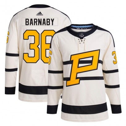 Men's Authentic Pittsburgh Penguins Matthew Barnaby Adidas 2023 Winter Classic Jersey - Cream