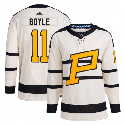 Men's Authentic Pittsburgh Penguins Brian Boyle Adidas 2023 Winter Classic Jersey - Cream