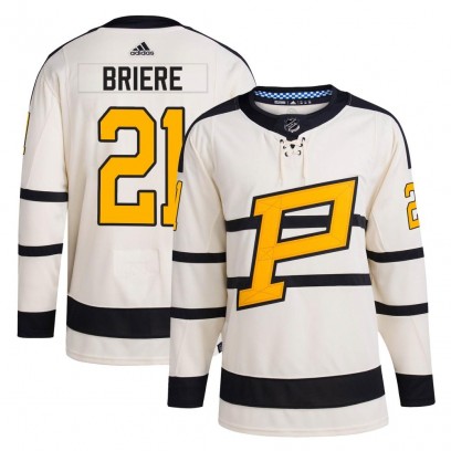 Men's Authentic Pittsburgh Penguins Michel Briere Adidas 2023 Winter Classic Jersey - Cream