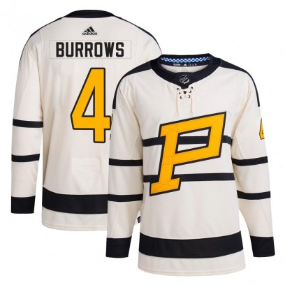 Men's Authentic Pittsburgh Penguins Dave Burrows Adidas 2023 Winter Classic Jersey - Cream