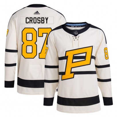 Men's Authentic Pittsburgh Penguins Sidney Crosby Adidas 2023 Winter Classic Jersey - Cream
