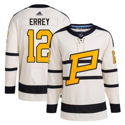 Men's Authentic Pittsburgh Penguins Bob Errey Adidas 2023 Winter Classic Jersey - Cream