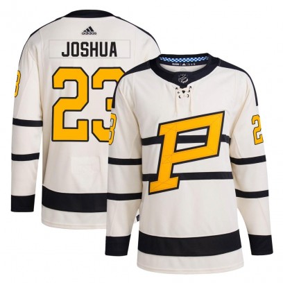 Men's Authentic Pittsburgh Penguins Jagger Joshua Adidas 2023 Winter Classic Jersey - Cream