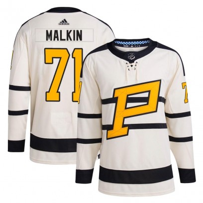 Men's Authentic Pittsburgh Penguins Evgeni Malkin Adidas 2023 Winter Classic Jersey - Cream