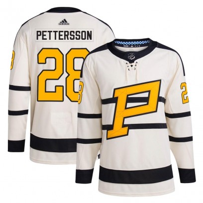Men's Authentic Pittsburgh Penguins Marcus Pettersson Adidas 2023 Winter Classic Jersey - Cream