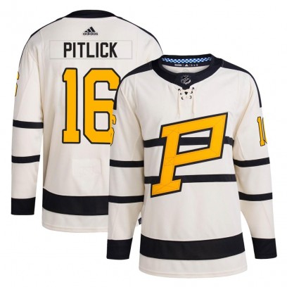 Men's Authentic Pittsburgh Penguins Rem Pitlick Adidas 2023 Winter Classic Jersey - Cream