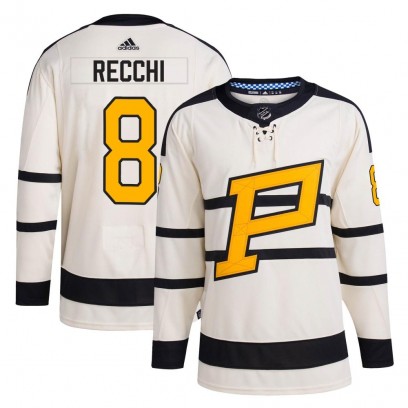 Men's Authentic Pittsburgh Penguins Mark Recchi Adidas 2023 Winter Classic Jersey - Cream
