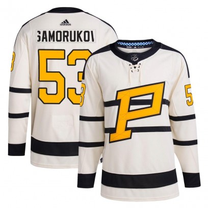Men's Authentic Pittsburgh Penguins Dmitri Samorukov Adidas 2023 Winter Classic Jersey - Cream