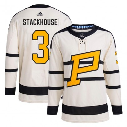 Men's Authentic Pittsburgh Penguins Ron Stackhouse Adidas 2023 Winter Classic Jersey - Cream