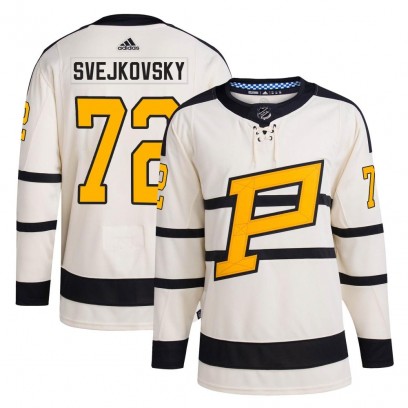 Men's Authentic Pittsburgh Penguins Lukas Svejkovsky Adidas 2023 Winter Classic Jersey - Cream