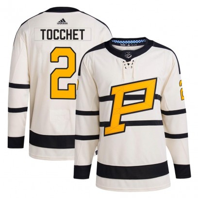 Men's Authentic Pittsburgh Penguins Rick Tocchet Adidas 2023 Winter Classic Jersey - Cream