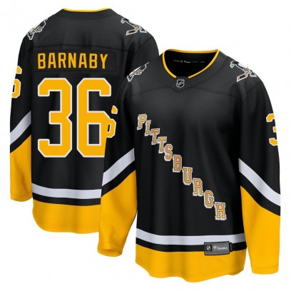 Youth Premier Pittsburgh Penguins Matthew Barnaby Fanatics Branded 2021/22 Alternate Breakaway Player Jersey - Black