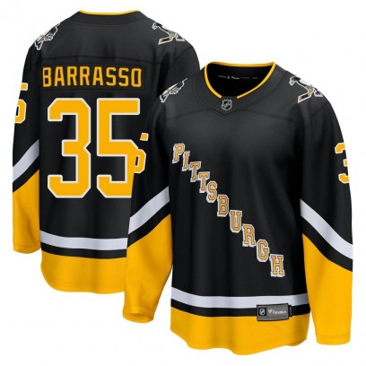 Youth Premier Pittsburgh Penguins Tom Barrasso Fanatics Branded 2021/22 Alternate Breakaway Player Jersey - Black
