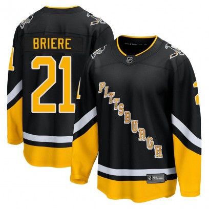 Youth Premier Pittsburgh Penguins Michel Briere Fanatics Branded 2021/22 Alternate Breakaway Player Jersey - Black