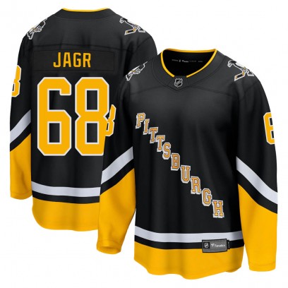 Youth Premier Pittsburgh Penguins Jaromir Jagr Fanatics Branded 2021/22 Alternate Breakaway Player Jersey - Black