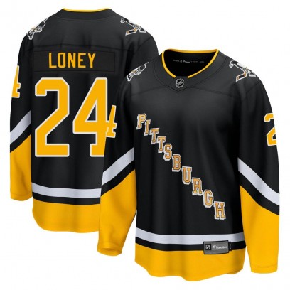 Youth Premier Pittsburgh Penguins Troy Loney Fanatics Branded 2021/22 Alternate Breakaway Player Jersey - Black