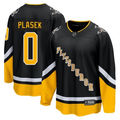 Youth Premier Pittsburgh Penguins Karel Plasek Fanatics Branded 2021/22 Alternate Breakaway Player Jersey - Black