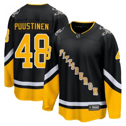 Youth Premier Pittsburgh Penguins Valtteri Puustinen Fanatics Branded 2021/22 Alternate Breakaway Player Jersey - Black