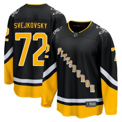 Youth Premier Pittsburgh Penguins Lukas Svejkovsky Fanatics Branded 2021/22 Alternate Breakaway Player Jersey - Black