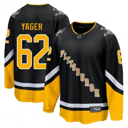 Youth Premier Pittsburgh Penguins Brayden Yager Fanatics Branded 2021/22 Alternate Breakaway Player Jersey - Black