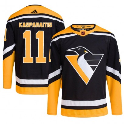 Men's Authentic Pittsburgh Penguins Darius Kasparaitis Adidas Reverse Retro 2.0 Jersey - Black