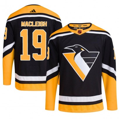 Men's Authentic Pittsburgh Penguins Rick Macleish Adidas Reverse Retro 2.0 Jersey - Black
