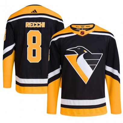 Men's Authentic Pittsburgh Penguins Mark Recchi Adidas Reverse Retro 2.0 Jersey - Black