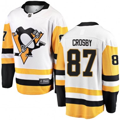 Men's Breakaway Pittsburgh Penguins Sidney Crosby Fanatics Branded Away Jersey - White
