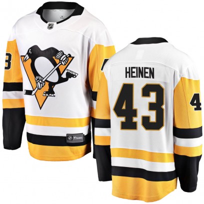 Men's Breakaway Pittsburgh Penguins Danton Heinen Fanatics Branded Away Jersey - White