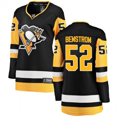 Women's Breakaway Pittsburgh Penguins Emil Bemstrom Fanatics Branded Home Jersey - Black