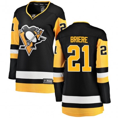 Women's Breakaway Pittsburgh Penguins Michel Briere Fanatics Branded Home Jersey - Black