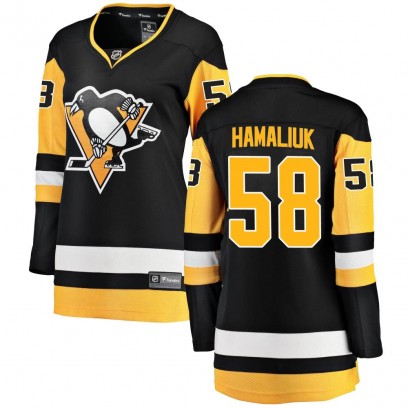 Women's Breakaway Pittsburgh Penguins Dillon Hamaliuk Fanatics Branded Home Jersey - Black