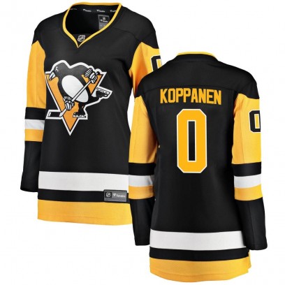 Women's Breakaway Pittsburgh Penguins Joona Koppanen Fanatics Branded Home Jersey - Black