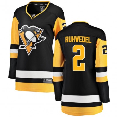Women's Breakaway Pittsburgh Penguins Chad Ruhwedel Fanatics Branded Home Jersey - Black