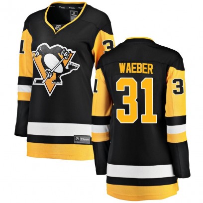 Women's Breakaway Pittsburgh Penguins Ludovic Waeber Fanatics Branded Home Jersey - Black