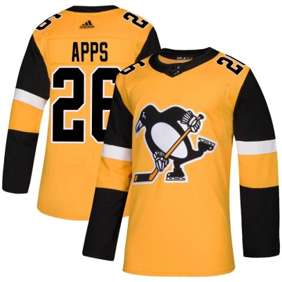 Men's Authentic Pittsburgh Penguins Syl Apps Adidas Alternate Jersey - Gold