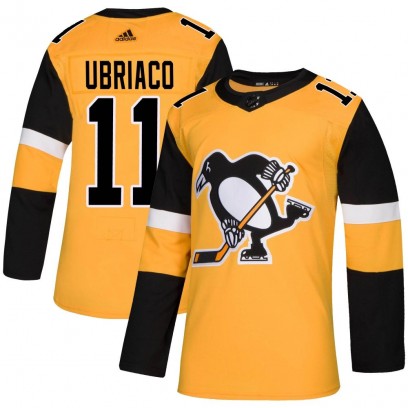 Men's Authentic Pittsburgh Penguins Gene Ubriaco Adidas Alternate Jersey - Gold