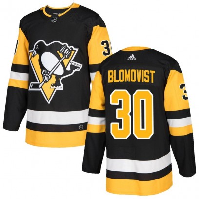 Men's Authentic Pittsburgh Penguins Joel Blomqvist Adidas Home Jersey - Black