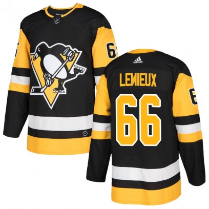 Men's Authentic Pittsburgh Penguins Mario Lemieux Adidas Home Jersey - Black