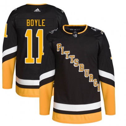 Men's Authentic Pittsburgh Penguins Brian Boyle Adidas 2021/22 Alternate Primegreen Pro Player Jersey - Black