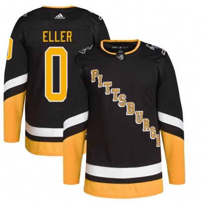 Men's Authentic Pittsburgh Penguins Lars Eller Adidas 2021/22 Alternate Primegreen Pro Player Jersey - Black