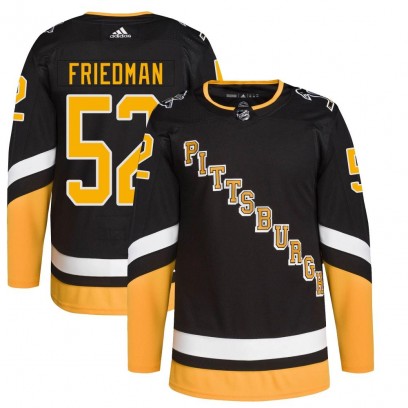 Men's Authentic Pittsburgh Penguins Mark Friedman Adidas 2021/22 Alternate Primegreen Pro Player Jersey - Black
