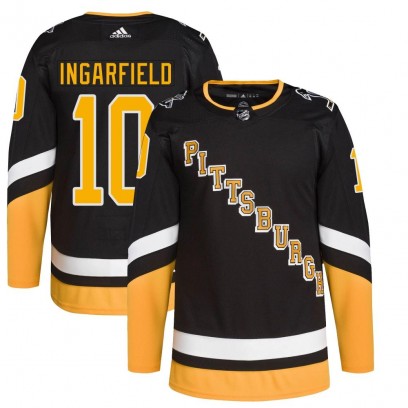 Men's Authentic Pittsburgh Penguins Earl Ingarfield Adidas 2021/22 Alternate Primegreen Pro Player Jersey - Black